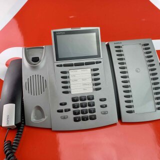 AGFEO Systemtelefon ST 45 ST45 S0/Up0 silber mit STE 40 + Netzteil