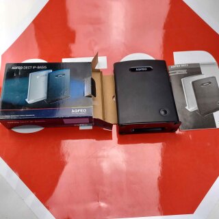 AGFEO Dect IP - Basis mit Fuß Schwarz und Wandhalterung geprüft
