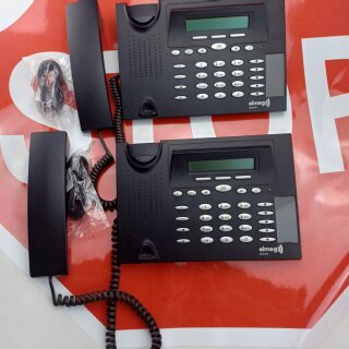 2 Stück (*1) elmeg CS 290 CS290 Systemtelefon ISDN schwarz  (schwarz-blau)